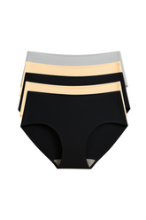 Seamless Bonded Hipster Panty - Black, Black, Beige, Beige & Grey